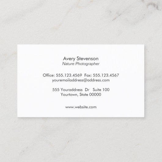 Skizze für das Logo der Naturfotografie Visitenkarte (Rückseite)