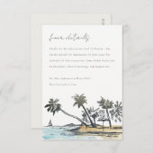 Skizze für die Hochzeitsfeiern im Tropical Beach P Begleitkarte (Vorne/Hinten)