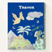 Skizze für Dinosaur-Schulnoten Notizblock (Rückseite)