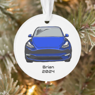Skizze für Elektrofahrzeug SUV Blauer Handgezeichn Ornament