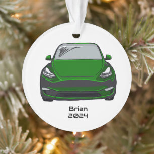 Skizze für Elektrofahrzeug SUV mit grüner Hand Ornament