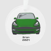 Skizze für Elektrofahrzeug SUV mit grüner Hand Ornament (Vorderseite)