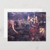 Skizze für Flora und die Zephyras von John Waterho Postkarte (Vorne/Hinten)