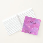 Skizze für Lila und rosafarbene Spatter Notizblock (Innenseite)