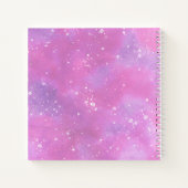 Skizze für Lila und rosafarbene Spatter Notizblock (Rückseite)