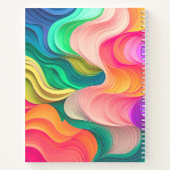 Skizze für mehrfarbige Papierwellen Notizblock (Rückseite)