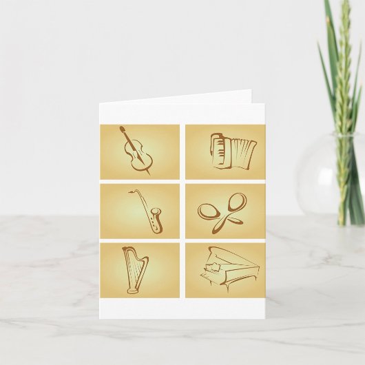 Skizze für Musikinstrumente Karte