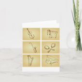 Skizze für Musikinstrumente Karte (Vorderseite)