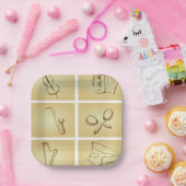 Skizze für Musikinstrumente Pappteller (Party)