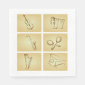 Skizze für Musikinstrumente Serviette (Vorderseite)