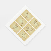 Skizze für Musikinstrumente Serviette (Ecke)