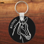 Skizze für Pferdekopf-Kontur zeichnend Schlüsselanhänger (Vorderseite)