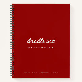Skizze für rote Doodle-Kunst Notizblock