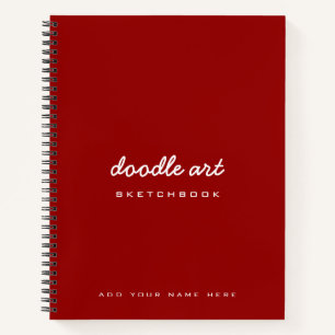 Skizze für rote Doodle-Kunst Notizblock
