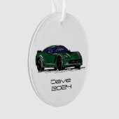 Skizze für Sportwagen C7 Corvette Ornament (Vorderseite)