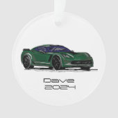 Skizze für Sportwagen C7 Corvette Ornament (Vorderseite)