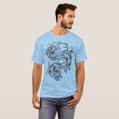 Skizze-Gekritzel-Wasser-Drache-T - Shirt (Vorne ganz)