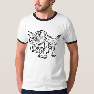 Skizze-Gekritzeltriceratops-Dinosaurier-T - Shirt