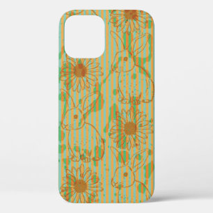 Skizze Kaninchen und Kamille, vintage nahtloses Mu Case-Mate iPhone Hülle