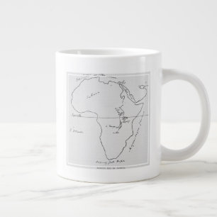Skizze Karte von Afrika Jumbo-Tasse