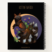 Skizze "Kitsune and Columbine Blume" Notizblock (Rückseite)