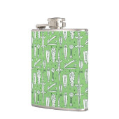 Skizze-Krokodil-Muster Flachmann (Links)