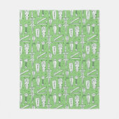 Skizze-Krokodil-Muster Fleecedecke (Vorderseite)