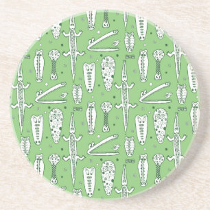 Skizze-Krokodil-Muster Getränkeuntersetzer