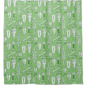 Skizze-Krokodile-Muster Duschvorhang (Vorderseite)