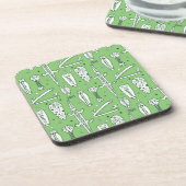 Skizze-Krokodile-Muster Getränkeuntersetzer (Linke Seite)