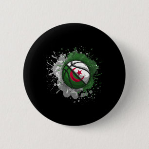 Skizze mit algerischer Flagge Button