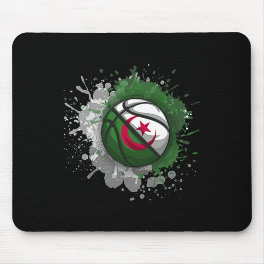 Skizze mit algerischer Flagge Mousepad (Vorne)