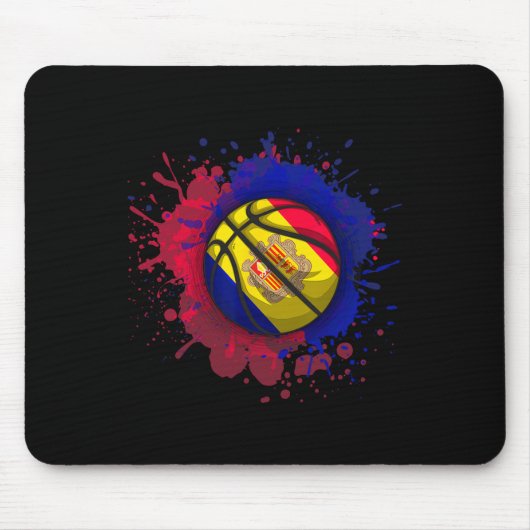 Skizze mit andorranischer Flagge Mousepad (Vorne)