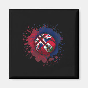 Skizze mit Bermuda-Flagge Magnet