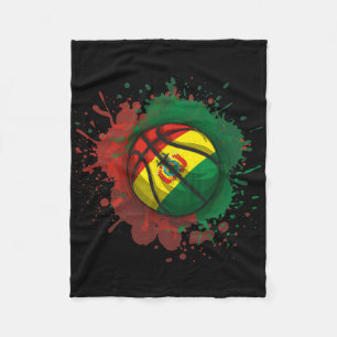 Skizze mit bolivianischer Flagge Fleecedecke