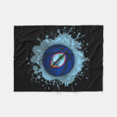 Skizze mit Guam-Flagge  Fleecedecke (Vorderseite (Horizontal))