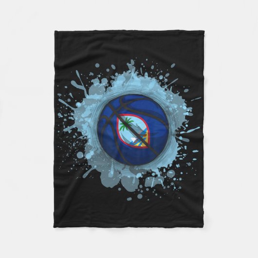Skizze mit Guam-Flagge  Fleecedecke (Vorderseite)