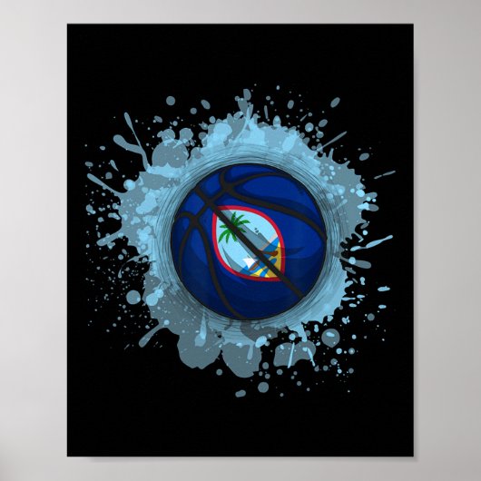 Skizze mit Guam-Flagge Poster (Vorne)