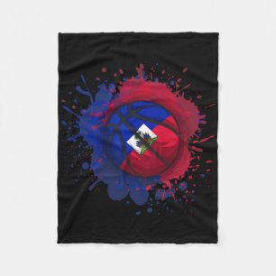 Skizze mit haitianischer Flagge  Fleecedecke