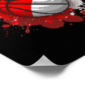 Skizze mit indonesischer Flagge Poster (Ecke)