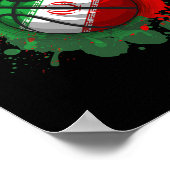 Skizze mit iranischer Flagge Poster (Ecke)