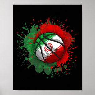 Skizze mit iranischer Flagge  Poster