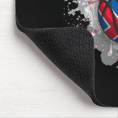 Skizze mit Island-Flagge Mousepad (Ecke)