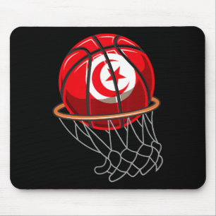 Skizze mit tunesischer Flagge Mousepad