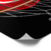 Skizze mit tunesischer Flagge  Poster (Ecke)