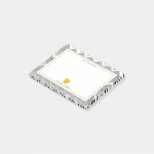 Skizze-Muster-Gelb-Apple-Lehrer Post-it Klebezettel (angewinkelt)