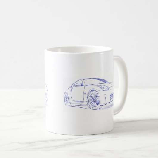 Skizze Nis 350Z Kaffeetasse (VorderseiteRechts)