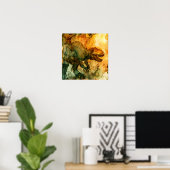 Skizze Ochre Alkohol Tinte Tyrannosaur Poster (Heimbüro)