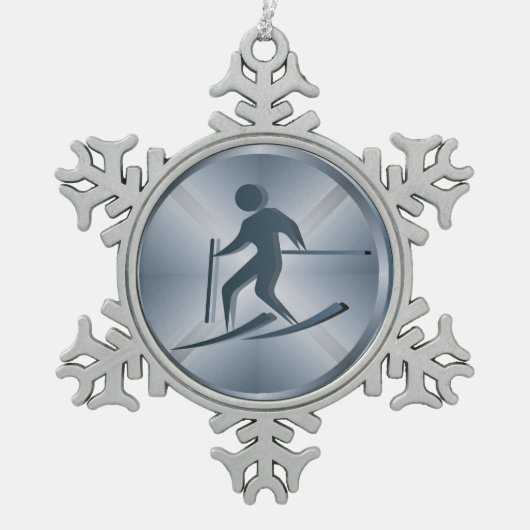 Skizze - SRF Schneeflocken Zinn-Ornament (Vorderseite)