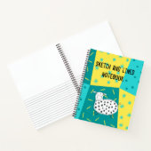 Skizze und ausgekleidet notizblock (Innenseite)